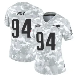 New England Patriots Women's Limited Arctic Camo 2024 Salute to Service Jersey (94 Jaquelin Roy)