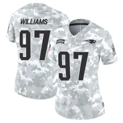 New England Patriots Women's Limited Arctic Camo 2024 Salute to Service Jersey (97 Milton Williams)