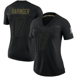 New England Patriots Women's Limited Black 2020 Salute To Service Jersey (17 Bryce Baringer)