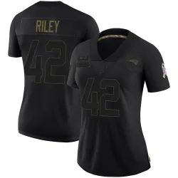 New England Patriots Women's Limited Black 2020 Salute To Service Jersey (42 Cam Riley)