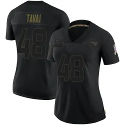 New England Patriots Women's Limited Black 2020 Salute To Service Jersey (48 Jahlani Tavai)