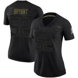 New England Patriots Women's Limited Black 2020 Salute To Service Jersey (52 Marcus Bryant)