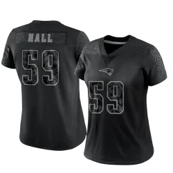 New England Patriots Women's Limited Black Reflective Jersey (59 Terez Hall)