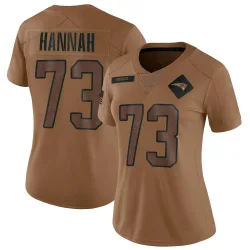 New England Patriots Women's Limited Brown 2023 Salute To Service Jersey (73 John Hannah)