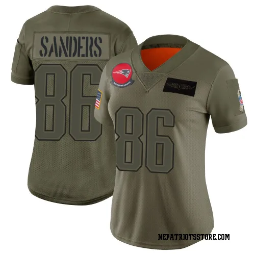 New England Patriots Women's Limited Camo 2019 Salute to Service Jersey (86 Braylon Sanders)