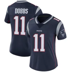 New England Patriots Women's Limited Navy Team Color Vapor Untouchable Jersey (11 Joshua Dobbs)