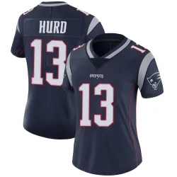 New England Patriots Women's Limited Navy Team Color Vapor Untouchable Jersey (13 Jalen Hurd)