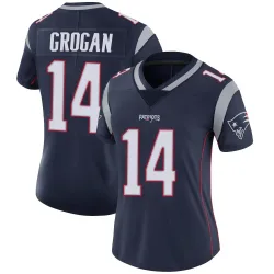 New England Patriots Women's Limited Navy Team Color Vapor Untouchable Jersey (14 Steve Grogan)