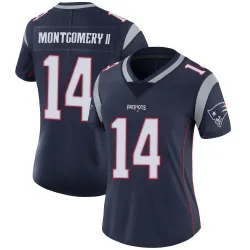 New England Patriots Women's Limited Navy Team Color Vapor Untouchable Jersey (14 Ty Montgomery II)