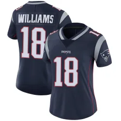New England Patriots Women's Limited Navy Team Color Vapor Untouchable Jersey (18 Kyle Williams)