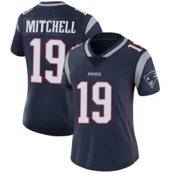 New England Patriots Women's Limited Navy Team Color Vapor Untouchable Jersey (19 Malcolm Mitchell)