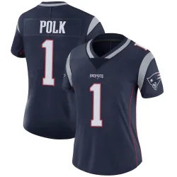 New England Patriots Women's Limited Navy Team Color Vapor Untouchable Jersey (1 Ja'Lynn Polk)