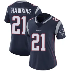 New England Patriots Women's Limited Navy Team Color Vapor Untouchable Jersey (21 Jaylinn Hawkins)