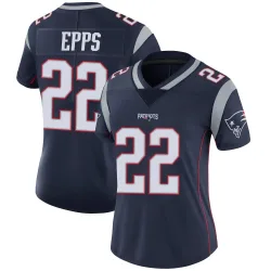 New England Patriots Women's Limited Navy Team Color Vapor Untouchable Jersey (22 Marcus Epps)