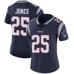 New England Patriots Women's Limited Navy Team Color Vapor Untouchable Jersey (25 Marcus Jones)