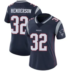 New England Patriots Women's Limited Navy Team Color Vapor Untouchable Jersey (32 TreVeyon Henderson)