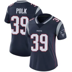 New England Patriots Women's Limited Navy Team Color Vapor Untouchable Jersey (39 Jordan Polk)