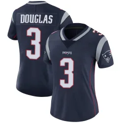 New England Patriots Women's Limited Navy Team Color Vapor Untouchable Jersey (3 DeMario Douglas)