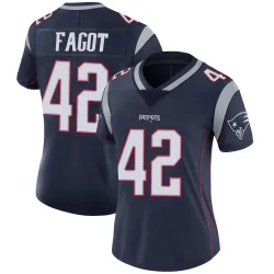 New England Patriots Women's Limited Navy Team Color Vapor Untouchable Jersey (42 Diego Fagot)