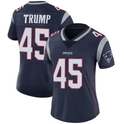 New England Patriots Women's Limited Navy Team Color Vapor Untouchable Jersey (45 Donald Trump)