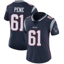 New England Patriots Women's Limited Navy Team Color Vapor Untouchable Jersey (61 Wilfried Pene)