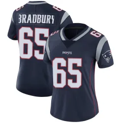 New England Patriots Women's Limited Navy Team Color Vapor Untouchable Jersey (65 Garrett Bradbury)