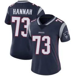 New England Patriots Women's Limited Navy Team Color Vapor Untouchable Jersey (73 John Hannah)