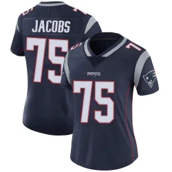 New England Patriots Women's Limited Navy Team Color Vapor Untouchable Jersey (75 Demontrey Jacobs)