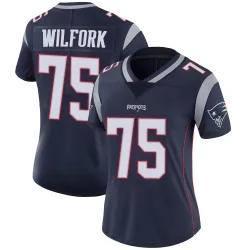 New England Patriots Women's Limited Navy Team Color Vapor Untouchable Jersey (75 Vince Wilfork)