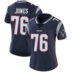 New England Patriots Women's Limited Navy Team Color Vapor Untouchable Jersey (76 Caleb Jones)