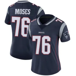 New England Patriots Women's Limited Navy Team Color Vapor Untouchable Jersey (76 Morgan Moses)