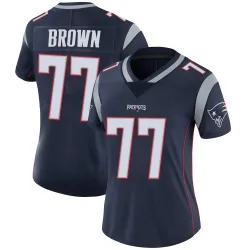 New England Patriots Women's Limited Navy Team Color Vapor Untouchable Jersey (77 Ben Brown)