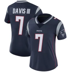 New England Patriots Women's Limited Navy Team Color Vapor Untouchable Jersey (7 Carlton Davis III)