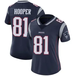 New England Patriots Women's Limited Navy Team Color Vapor Untouchable Jersey (81 Austin Hooper)