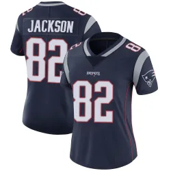 New England Patriots Women's Limited Navy Team Color Vapor Untouchable Jersey (82 JaQuae Jackson)
