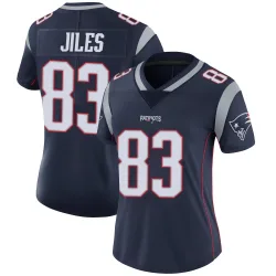 New England Patriots Women's Limited Navy Team Color Vapor Untouchable Jersey (83 John Jiles)