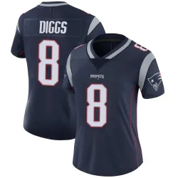 New England Patriots Women's Limited Navy Team Color Vapor Untouchable Jersey (8 Stefon Diggs)