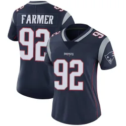 New England Patriots Women's Limited Navy Team Color Vapor Untouchable Jersey (92 Joshua Farmer)