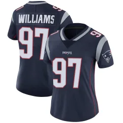 New England Patriots Women's Limited Navy Team Color Vapor Untouchable Jersey (97 Milton Williams)