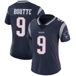 New England Patriots Women's Limited Navy Team Color Vapor Untouchable Jersey (9 Kayshon Boutte)