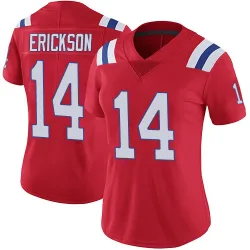 New England Patriots Women's Limited Red Vapor Untouchable Alternate Jersey (14 Alex Erickson)