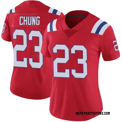 New England Patriots Women's Limited Red Vapor Untouchable Alternate Jersey (23 Patrick Chung)