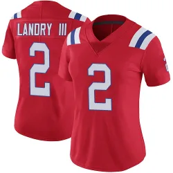 New England Patriots Women's Limited Red Vapor Untouchable Alternate Jersey (2 Harold Landry III)