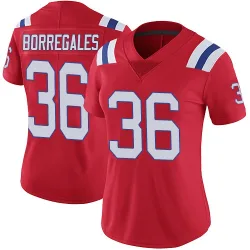 New England Patriots Women's Limited Red Vapor Untouchable Alternate Jersey (36 Andy Borregales)