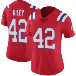 New England Patriots Women's Limited Red Vapor Untouchable Alternate Jersey (42 Cam Riley)