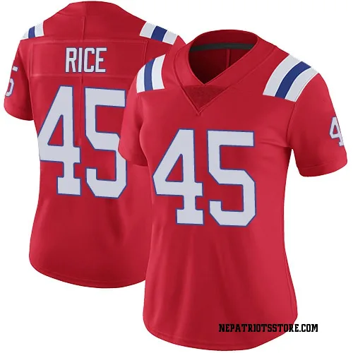 New England Patriots Women's Limited Red Vapor Untouchable Alternate Jersey (45 Monty Rice)