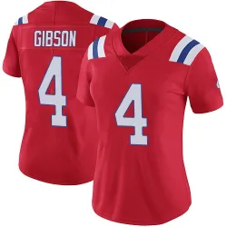 New England Patriots Women's Limited Red Vapor Untouchable Alternate Jersey (4 Antonio Gibson)