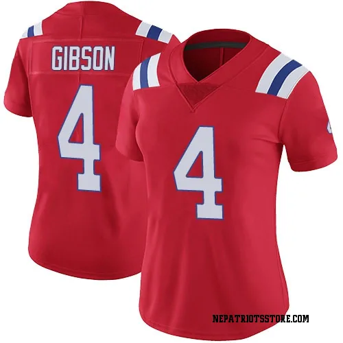 New England Patriots Women's Limited Red Vapor Untouchable Alternate Jersey (4 Antonio Gibson)