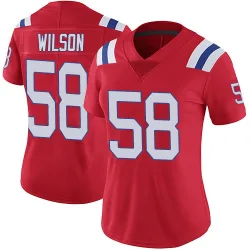 New England Patriots Women's Limited Red Vapor Untouchable Alternate Jersey (58 Jared Wilson)