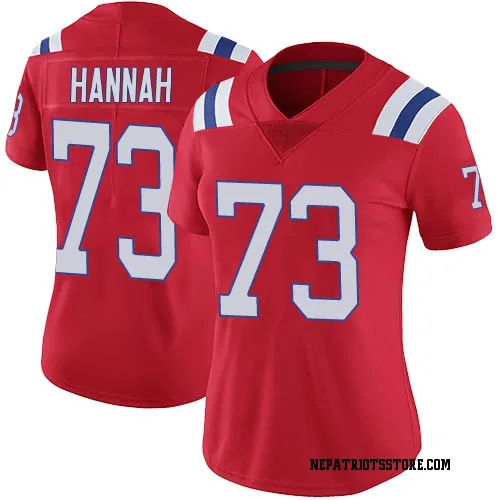 New England Patriots Women's Limited Red Vapor Untouchable Alternate Jersey (73 John Hannah)